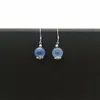 Dangle Earrings Selling Original Design Blue Agate Party Earring Natural Stone Jewelry Handmade Round Beads Daily Wear