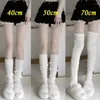 Women Socks 40/50/70cm Lolita Long Wool Knitted Foot Cover Arm Warmer Y2K Autumn Winter Boot Cuffs Stockings