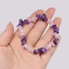 Strand Natural Stone Bracelet 18cm Semi-precious Stones Rose Quartzs Amethysts Charm Accessories Birthday Women Gift