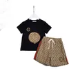 New spring summer children set T-shirt pants pure cotton fashion personality style 2-piece set Size 90cm-160cm B8