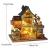 Doll House Accessories Miniature DIY Assembly Building Model Villa Kit Production of Small Room Toys Home Bedroom Decorations with Fur 231102