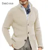 Men's Wool Blends Plus Size 4xl 5xl Men Autumn Knitting Sweaters Winter Warm Coats Mens Basic Top Cardigans Pocket Design Sweater Jumpers 2023 231102