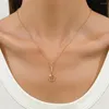 Anhänger Halsketten Exquisite Perle Tennisschläger Halskette Für Frauen Mädchen Zirkon Schläger Charme Schlüsselbein Kette Schmuck Zubehör Geschenke