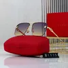 Luxury Designer New High Quality Sunglasses Leopard Head Half Frame Ocean Pieces Ins Small Net Red Korean Glasses Women