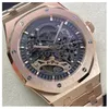 APS Factory Rose Gold Watch 15407or.OO.1220ST.01 Herrens ETA -skelettklockor Cal.3132 Rörelse 41mmx9