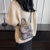 2024 Mochila estampada para mujer, nueva moda y versátil, bolso de viaje con flores, bolsos informales de gran capacidad, salida