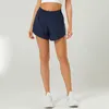 Actieve shorts met logo-track die 5 inch sportvoering losse yoga-fitnessbroek voor dames zomergymkleding vrouwelijke trainingskleding