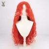 Game Elden Malenia Valkyrja Cosplay Pruik Lang Oranje Rood Kostuum Waterrimpel Roll Krullen Golvend Synthetisch Haar cosplay