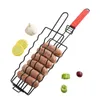 Verktyg Camping Barbecue Grilling Basket Nonstick Roasting Wire Grid Food Rack Charcoal Grill Outdoor BBQ Fire Cooking
