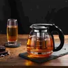 Servis uppsättningar te vattenkokare glas tekanna avtagbar infusör 1500 ml silkungfu teaware spovetop safe