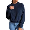 Damen-Kapuzenpullover, langärmelig, einfarbig, lässig, doppelter Samt, lockeres H-Sweatshirt