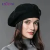 Berety Ciesz się kobietami zimowymi wełnianymi dzianinami francuski beret ciepłe klasyczne kolory modne czapki beretowe dla lady 231102