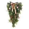 Decorative Flowers Classic Christmas Wreaths Door Hanging Decorations Garland For Home Decor Holiday Festive Party Supplies