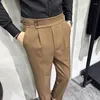 Abiti da uomo Pantaloni primavera autunno Pantaloni da uomo formale da uomo Boutique Pantaloni di qualità stile britannico Business casual sciolto