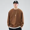 Erkek Hoodies Sonbahar Gevşek Büyük Boyu Uzun Kollu Yuvarlak Boyun Sweatshirt Sıradan Gömlek