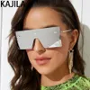 2020 mode Übergroßen Sonnenbrille Frauen Großen Rahmen Marke Designer Randlose Sonnenbrille Shades Für Frauen Vintage lunette de soleil251i