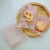 Papel de regalo Frosted Cherry Blossom Seal Bags Paquete de dulces de galletas hechos a mano Galletas de copo de nieve de arándano Bolsa sellada a máquina