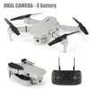 Mini Drone avec Double Caméra 3 Batteries, Maintien en Hauteur RC Pliable WIFI FPV Drone Quadcopter Hélicoptère Drone Cadeau Jouets pour Enfants et Débutants