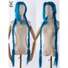 Lol Arcane Jinx Cosplay Wigs Haipin Headwear Girls Women Halloween Carnival Cos Blue Twist Braid Hairs cosplay