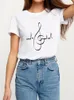 T-shirts Femme Été Musique Amour Doux Tendance Kawaii Imprimer Vêtements Femme T-shirt Esthétique Graphique Blanc Manches Courtes Polyester