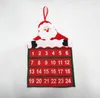 Рождественские украшения 2 шт/лот Merry Santa Claus Calendar Calendar Advent Ernament Hanging Banner