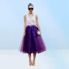 Mashion Regency Purple Tulle Gonnets for Women Midi Lunghezza ALTA Gonne da festa formale gonfio Tutu Gonne per adulti3722662