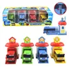 Diecast Model car 4pcs/set Scale model Tayo the little bus children miniature bus baby oyuncak garage tayo bus Ejection impact car vehicle 231101