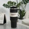 Tumblers mokken klaar om Quencher Tumblers te verzenden H2,0 40oz roestvrijstalen bekers met siliconengreeplid en stro 2e generatie Auto mokken blijven koud water drinken