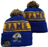 Los Angeles Beanie LAR Berretti SOX LA NY Squadra di baseball nordamericana Toppa laterale Inverno Lana Sport Cappello lavorato a maglia Pom Skull Caps A0