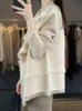 Damenpullover Kleidung Quastenmantel 100 Merinowolle Anzugkragen Strickjacke 2023 Herbst Winter Kleiner Duft Top Fashion Korean 231101