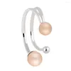 Bangle Pink Freshwater Pearl Creative Exbalmbegated Otwaperia Otwarta bransoletka