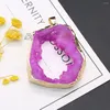 Pendentif Colliers Naturel Agates Druzy Pendentifs Irrégulier Plaqué Or Pour La Fabrication De Bijoux DIY Femmes Collier Boucles D'oreilles Cadeaux