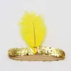 Carnaval indio avestruz jefe sombrero accesorios para el cabello fiesta de cumpleaños tocado lentejuelas diamante pluma Heawear para hombre y mujer