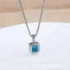 Necklaces Dy Men Jewelry Designer Necklace Petite BlueTopaz Black Onyx Amethyst Garnet Diamond Pendant High End Jewelry Women242I