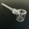 Högkvalitativ vattenpipa Pyrex Quartz Oil Burner Pipe Clear Tube Tjock rökning Hand Tobak Torra örtcigarettrör