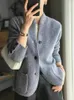 Womens Sweaters Office Knit Winter Thickened Cardigan Stand Up Collar Sweater Loose Coat Elegant Casual Chic Ladies Buttons Pockets jacket Tops 231102