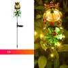 Solar Christmas Pathway Lights Outdoor Christmas Garden Stake Lights Metal Lights Outdoor Lighted Decorative Santa Claus Snowman Reindeer with Garden Stakes