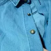 Camicette da donna Classic Basic Monopetto Denim Primavera Autunno Lavato Camicie con colletto rovesciato 2023 Top larghi tutto-fiammifero