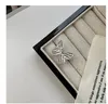 Cluster Rings Drop Fashion 925 Sterling Silver Butterfly Open Ring For Girls Women Ear Hoop Huggies Necklace Jewery