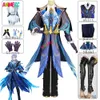 Neuvillette Kostuum Pruik Anime Spel Genshin Impact Fontaine Rechter Cosplay Halloween Party voor Mannen Vrouwen cosplay