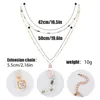 Pendant Necklaces NEKOL Square Necklace Fashion Jewelry Accessories For Ladies Girls Wholesale Trendy Jewellery Pearl Women