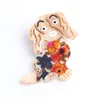 Broschen Pins schöne Blume Hund für Frauen Mädchen Harz Tier Brosche und Schal Hut Tasche Corsage Bankett Dekoration Zubehör