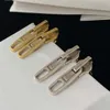 Novos brincos de grife, elegantes ouro/prata 2 cores, ouro 14K vintage latão 925 agulha de prata, brincos com zíper personalizados, Natal, aniversário, presentes de alta qualidade