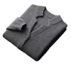 Misturas de Lã Masculina Chegada Outono Inverno Alta Qualidade Suéter Cardigan Masculino 100% Caxemira Casaco de Bolso Espessado Cor Sólida Tamanho S M L XL 2XL 231102