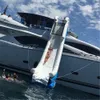 Gry na świeżym powietrzu spersonalizowane nadmuchiwany jacht wodny slajd komercyjny zabawa sprzęt Air Dock Slajd for Boat8