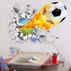 Wall Stickers 3D Football Sticker Creative Decal Living Room Kids Removable Soccer Ball Paper Colorful Home Dcoration