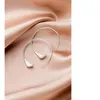 Hoop oorbellen MLOVEACC 925 ECHTE Sterling Silver Simple Circle Hook voor vrouwen Vintage Earring Vrouwelijke sieraden