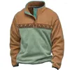 Felpe con cappuccio da uomo Felpa con cappuccio con bottoni Felpa vintage per giacca a maniche lunghe con stampa 3D oversize Abbigliamento casual pullover