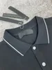 マンデザイナーのポロシャツカジュアルサマーラペル半袖ビングレター印刷ポロシャツトラックスウェットスーツの印刷シャツハイストリートファッションサイズS-XL