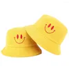 Berets Unisex SMILE Bucket Hat Fishing Outdoor Hip Hop Men's Summer For Fisherman Cap Women 2023 Bone Feminino